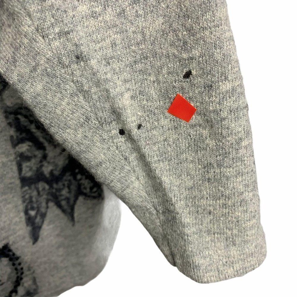 Vintage Lambswool Angora Beaded Sweater M Grey - Picture 7 of 8